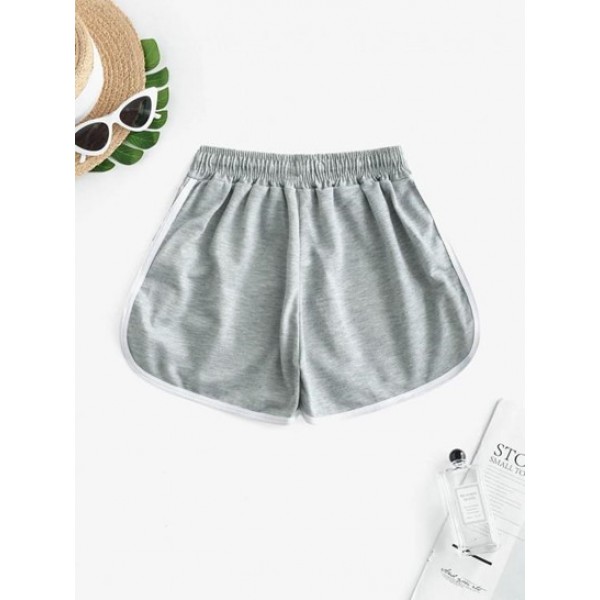 Drawstring Waist Piping Dolphin Shorts Drawstring Waist Piping Dolphin Shorts
