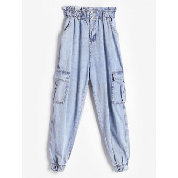 Paperbag Waist Pockets Ninth Cargo Jeans Paperbag Waist Pockets Ninth Cargo Jeans