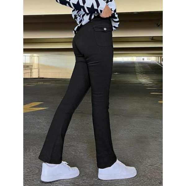 Pocket Boot Cut High Seam Detail High Rise Jeans Pocket Boot Cut High Seam Detail High Rise Jeans