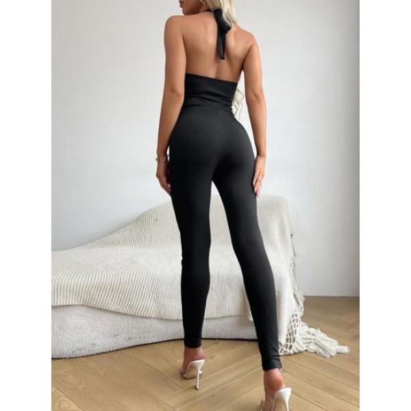 Underboob Ribbed Sleeveless Jumpsuit Underboob Ribbed Sleeveless Jumpsuit