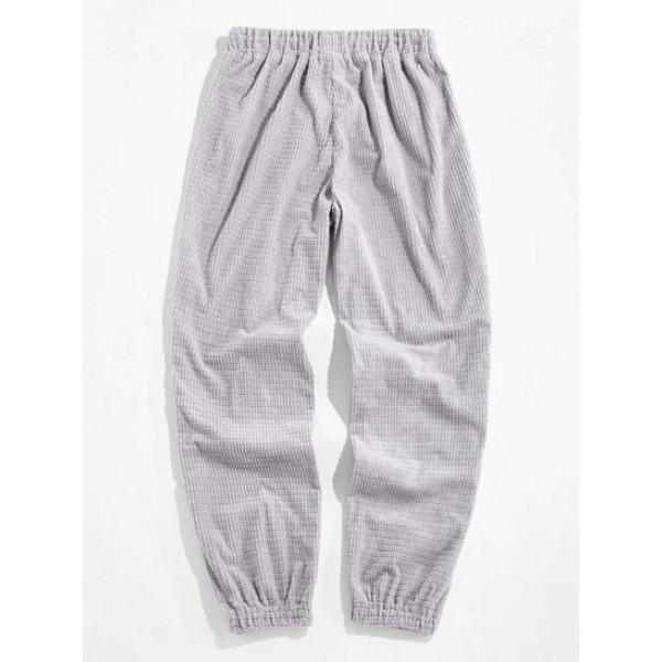 Drawstring Textured Corduroy Jogger Pants Drawstring Textured Corduroy Jogger Pants