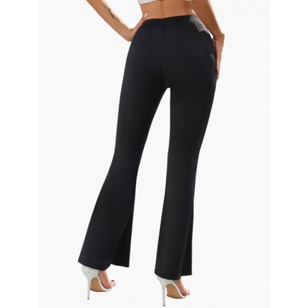 Pintuck Lace Insert Ruffle Flare Pants Pintuck Lace Insert Ruffle Flare Pants