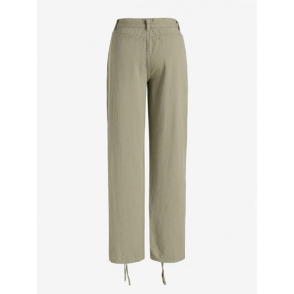 Zippered Low Rise Cinched Cargo Pants Zippered Low Rise Cinched Cargo Pants