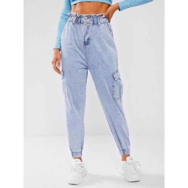 Paperbag Waist Pockets Ninth Cargo Jeans Paperbag Waist Pockets Ninth Cargo Jeans