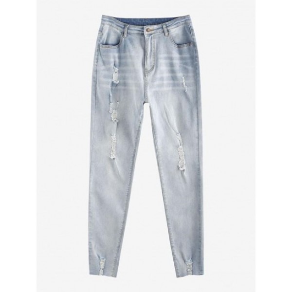 Faded Distressed Mid Rise Skinny Jeans Faded Distressed Mid Rise Skinny Jeans