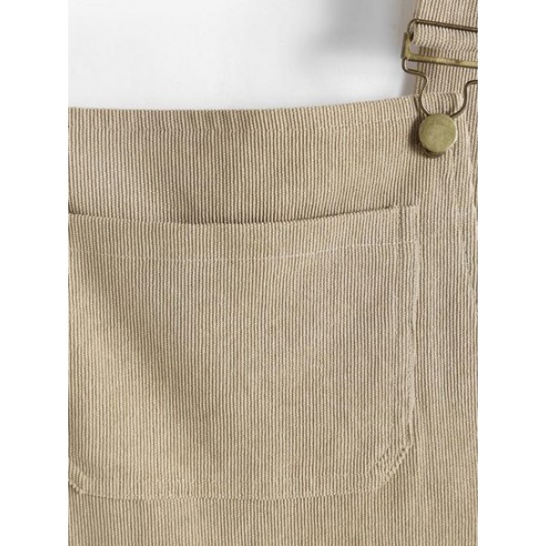 Corduroy Front Pocket Criss Cross Overall