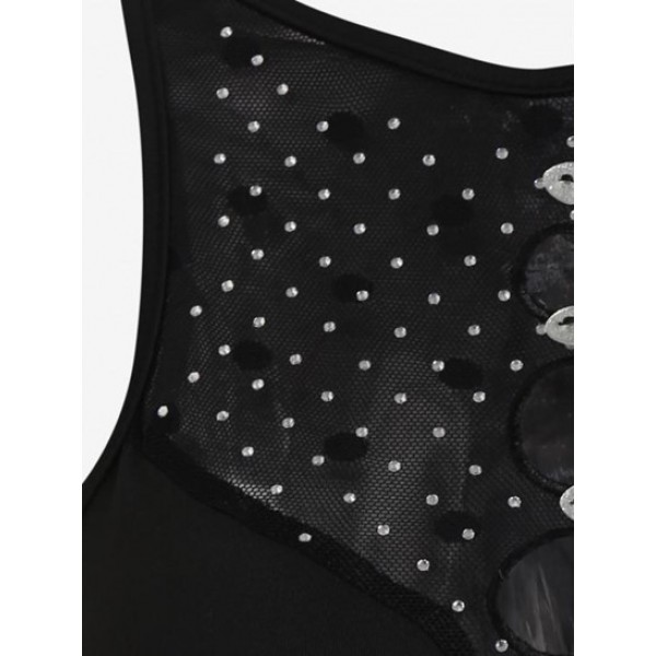 Rhinestone See Thru Lace Cut Out Jumpsuit Rhinestone See Thru Lace Cut Out Jumpsuit