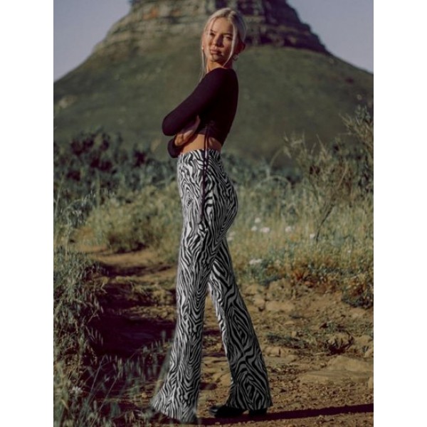 Zebra Print Flare Pants Zebra Print Flare Pants