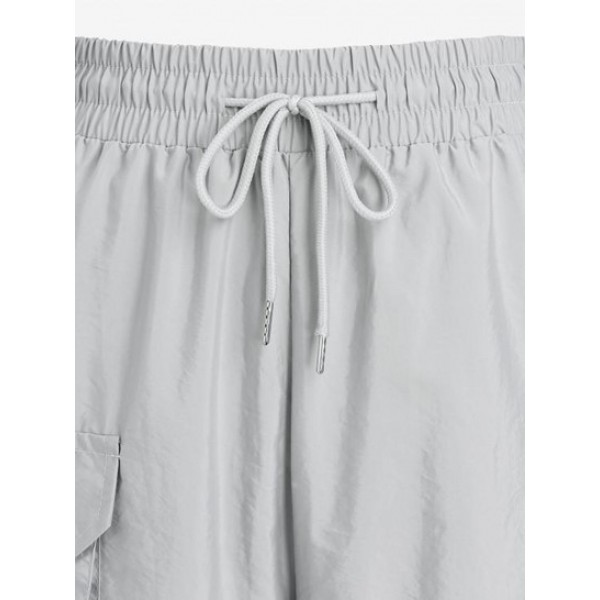 Drawstring Wide Leg Cargo Pants Drawstring Wide Leg Cargo Pants