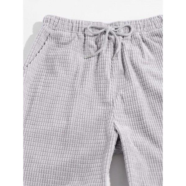 Drawstring Textured Corduroy Jogger Pants Drawstring Textured Corduroy Jogger Pants