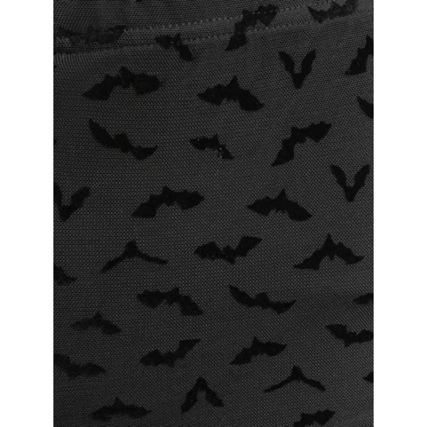 Halloween Flocking Bat Lace Flare Pants Halloween Flocking Bat Lace Flare Pants