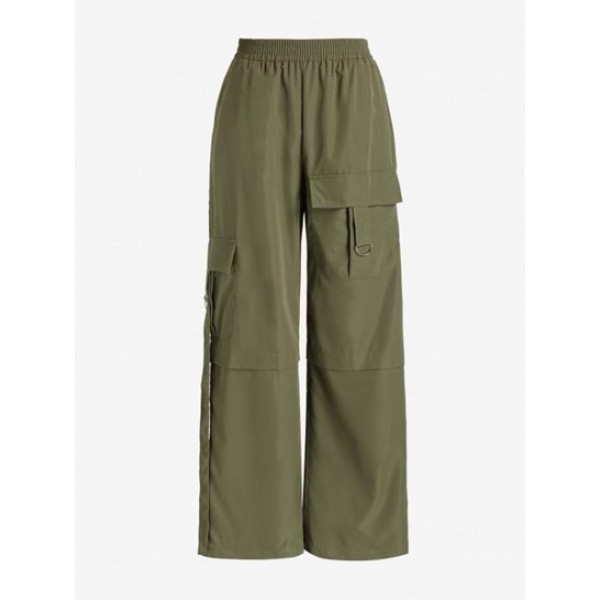 High Waisted Wide Leg Cargo Pants
