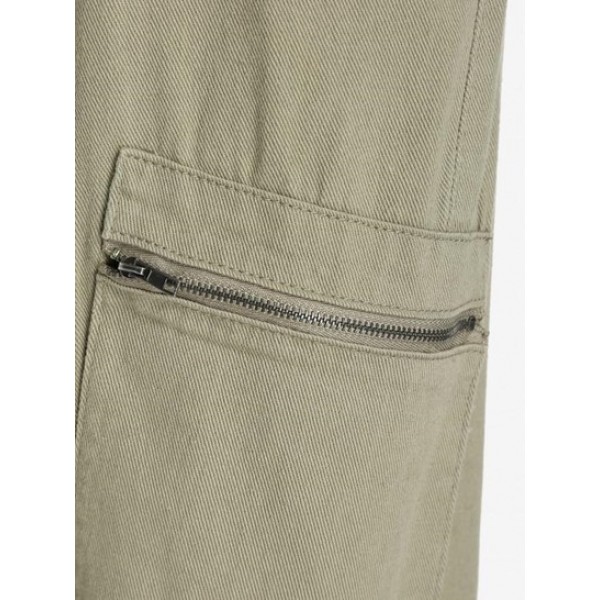 Zippered Low Rise Cinched Cargo Pants Zippered Low Rise Cinched Cargo Pants