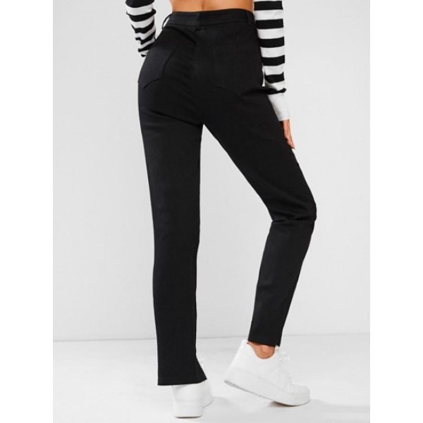 High Waisted Double Zipper Skinny Pants High Waisted Double Zipper Skinny Pants