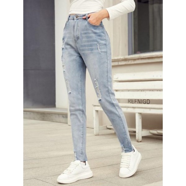 Faded Distressed Mid Rise Skinny Jeans Faded Distressed Mid Rise Skinny Jeans