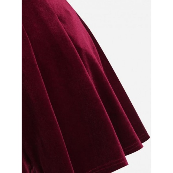 Velour Tie Back Wide Leg Romper Velour Tie Back Wide Leg Romper