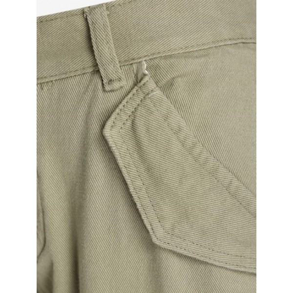 Zippered Low Rise Cinched Cargo Pants Zippered Low Rise Cinched Cargo Pants